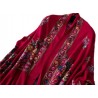 Grand Châle Bordeau - Cachemire broderie Pashmina - Foulard - Etole 200 X 70