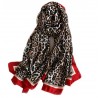 Foulard  180 X 90 cm 100% Soie motif Léopard