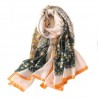 Foulard Fleurs 180 X 90 cm 100% Soie