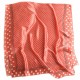 Foulard rouge 180 X 90 cm 100% Soie à motifs Jungle