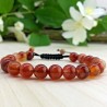 Bracelet tressé Shamballa Perles Naturelles Cornaline - Homme Femme - Lithothérapie