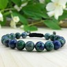 Bracelet tressé Shamballa Perles Naturelles Pierre de Phoenix - Homme Femme - Lithothérapie