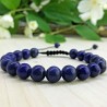 Bracelet tressé Perles Naturelles Lapis Lazuli - Homme Femme - Lithothérapie