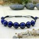 Bracelet tressé Perles Naturelles Lapis Lazuli - Homme Femme - Lithothérapie