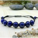 Bracelet tressé Perles Naturelles Lapis Lazuli - Homme Femme - Lithothérapie