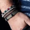 Ensemble 4 Bracelets Homme Femme Cuir tressé - corde - Tissage