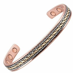 Bracelet magnétique cuivre avec 6 aimants