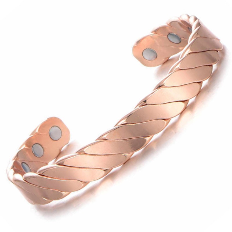 Bracelet magnétique couleur cuivre avec 6 aimants Anti-Douleurs, Arthrose