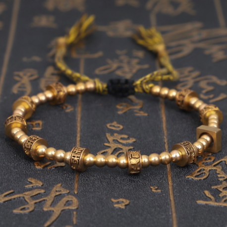 Bracelet de chance Tibétain perles de cuivre