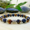 Bracelet Homme Femme Oeil de Tigre pierre de lave Naturelles