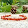 Bracelet Cornaline pierres naturelles argent 925