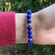 Bracelet Homme Femme Perles Naturelles Lapis Lazuli Tibet Lithothérapie
