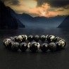 Bracelet Pierre de Lave - Obsidienne - Perles du Tibet grandes tailles disponibles idéal cadeau