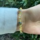 Bracelet Agate Indienne Pierres Naturelles Cristal Perles du Tibet dorées