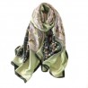Foulard jaune 180 X 90 cm 100% à motifs floral