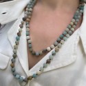 Collier en Perles Naturelles pierres Amazonite - Lithothérapie -