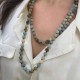 Collier en Perles Naturelles pierres Amazonite - Lithothérapie - Ras de cou