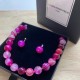 Ensemble Collier noué et boucle d'oreille en Perles Naturelles Pierres Agate rose coffret cadeau