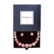 Ensemble Collier et boucles d'oreilles en Perles Naturelles Pierres Jaspe Pluie de fleur - Coffret cadeau