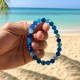 Bracelet Homme Femme Pierres Naturelles - Agate bleue