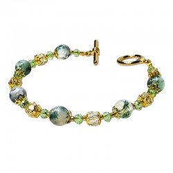 Bracelet Lagune, Agate Tree et Cristal