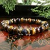 Bracelet Homme Femme Oeil du Tigre pierre de lave Naturelles - Perles du Tibet
