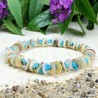 Bracelet Pierres Naturelles Agate - Cristal Nacre coquillage - Taille au choix